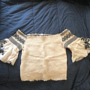 Off the shoulder crop top